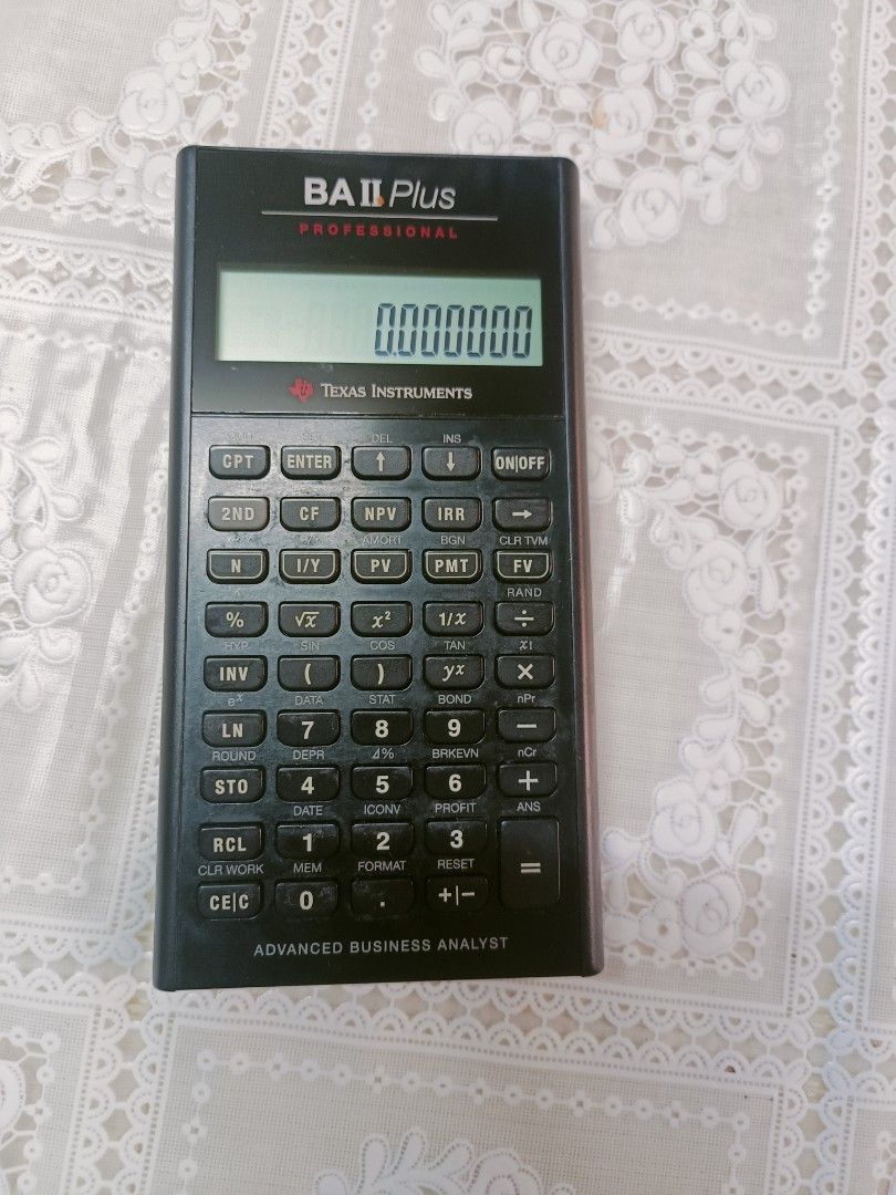 BA II PLUS ADVANCED FINANCIAL CALCULATOR (Category: Community) located in Makati City. Submitted by angel01119 (Listing ID 1454009010, Image 2). Description: BA II PLUS ADVANCED FINANCIAL CALCULATOR. APPROVED FOR CFA, GARP EXAMS GOOD AS NEW PRICE IS NEGOTIABLE LOCATION: MAKATI MODE OF PAYMENT: GCASH/BANK TRANSFER SHIPPING FEE: C/O BUYER VIA LALAMOVE/GRAB/ANGKAS OR YOUR ON CHOICE OF COURIER.