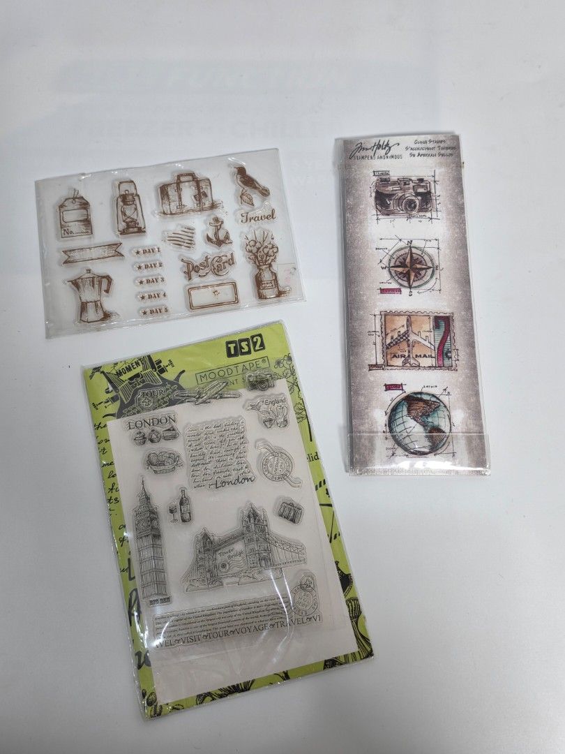 Clear Stamp Bundle Moodtape Tim Holtz Coffee Travel (Category: Craft Supplies & Tools) located in Quezon City. Submitted by snowflakes.specials (Listing ID 1454063063, Image 1). Description: Take all Originally PHP 900.