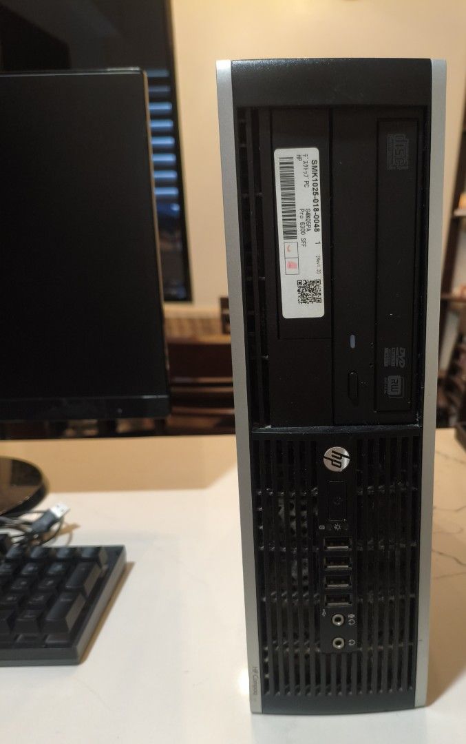 DESKTOP SET (Category: Desktops) located in Paranaque City. Submitted by cleanestzedkr (Listing ID 1454101661, Image 3). Description: DESKTOP SET HP Compaq Pro 6300 Small Form Factor • Windows 10 Pro OS • Intel Core i5-3470 3.20GHz CPU • Intel Integrated Graphics • 8GB DDR3 RAM • WDC WDS240G2G0A-00JH30 240GB SSD • Samsung HD322HJ 320GB HDD • TP-Link Wireless Nano USB Wifi Adapter • Integrated Speakers • NO Integrated Bluetooth • All USB ports tes