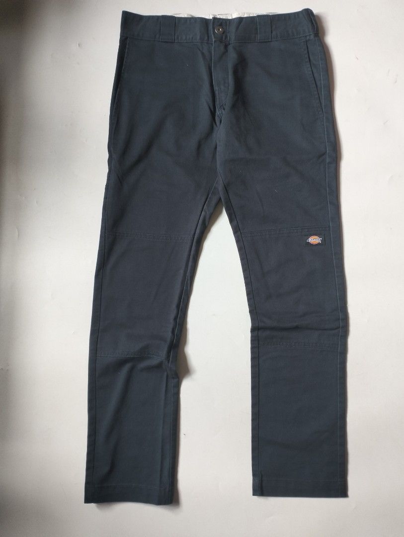 Dickies skinny straight double knee (Category: Jeans) located in Baguio. Submitted by dapper_deals (Listing ID 1454074907, Image 1). Description: Dickies double knee double patch skinny straight Dimenstions: WaistL:16(32) L:37 Leg Opening:7 Thigh:9.