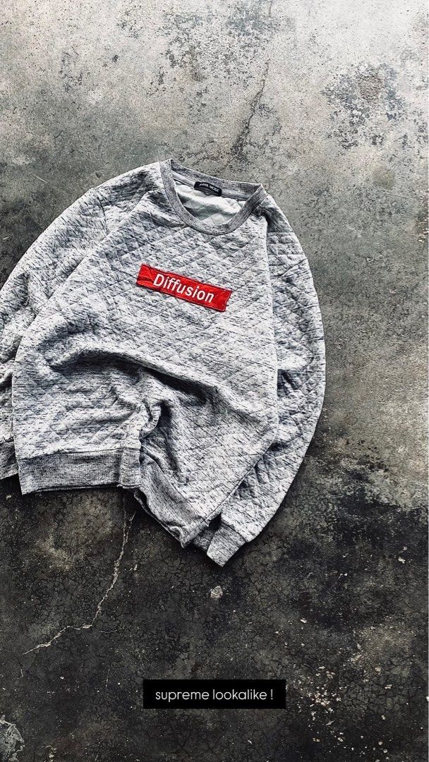 DIFFUSION SWEATSHIRT (Category: Activewear) located in Bota. Submitted by nyellsukabaju (Listing ID 1454094185, Image 2). Description: - sizing and pit labuh semua ada dalam gambar - detail lebih semua bole chat or dm saya - yes harga memang rm10. ig and tt :@nyellthrift.co num: 01158653475 nice to meet u and happy shopping!.