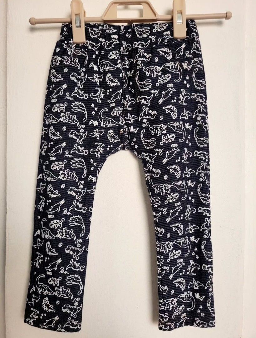 Dinosaur Boys Pajama Pants (Category: Babies & Kids Fashion) located in Balanga. Submitted by marae_c (Listing ID 1454009180, Image 3). Description: In very good condition. Like new, no flaws. worn only 2x max then stored. Very nice cotton fabric with dinosaur prints all ovwr with back pockets. Rfs. Decluttering my lil one has otger similar ones we reach for more often. Need funds and closet space. 95 on tag EST. fits 2-3yrs old..