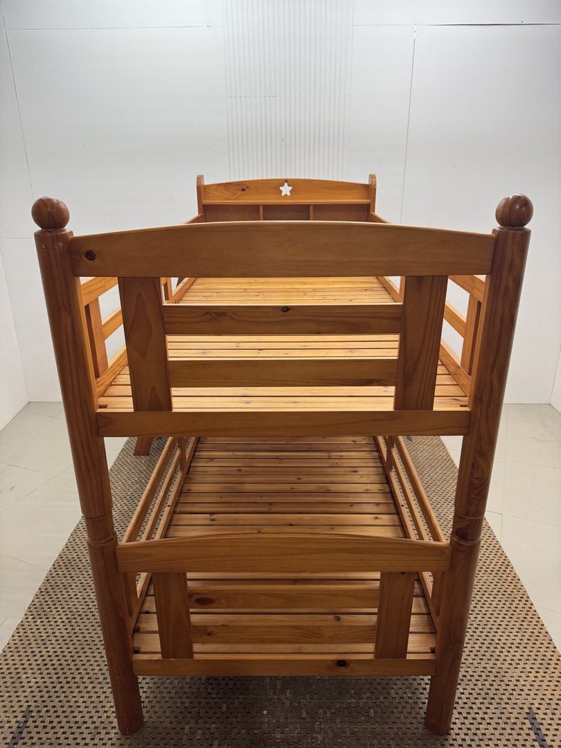 Double deck single size (Category: Bed Frames & Mattresses) located in Quezon City. Submitted by matetdevis13 (Listing ID 1454154452, Image 3). Description: Double Deck Single Bed Frame Price: 18,900 41.5 x 86 x 64/44/11.5 In good condition Code MJS110-R40.
