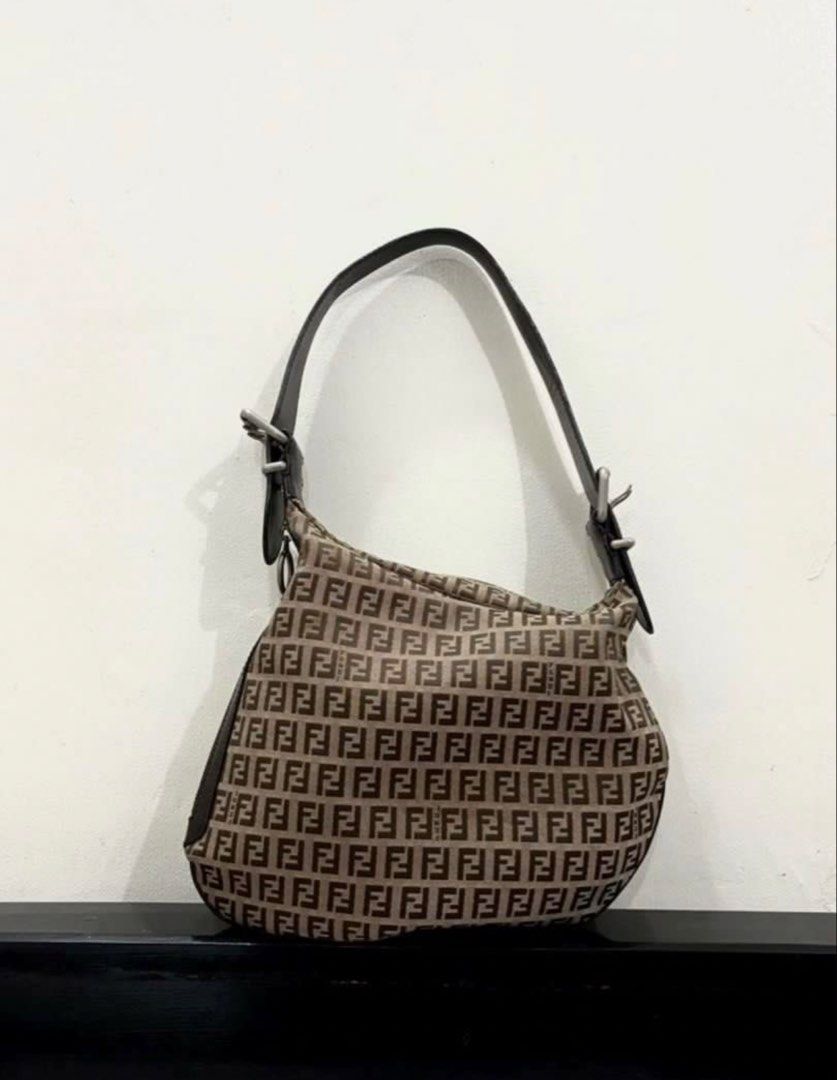 Fendi Zucca Oyster Bag (Category: Luxury Bags & Wallets) located in Iba. Submitted by luxbagsandblings (Listing ID 1454161860, Image 2). Description: 🌸Guaranteed 💯Authentic Fendi Zucca Monogram Oyster Shoulder Bag -💎RARE FIND!!✨ Vintage Piece 💛 (w/ an OPTION to add Authentication Certificate from Legit Grails Authentication Service for additional ₱1,800 only) -Slightly Negotiable✅ -Rank AB Condition✨ -Fendi Stamp on all hardwares -FF Zipper �