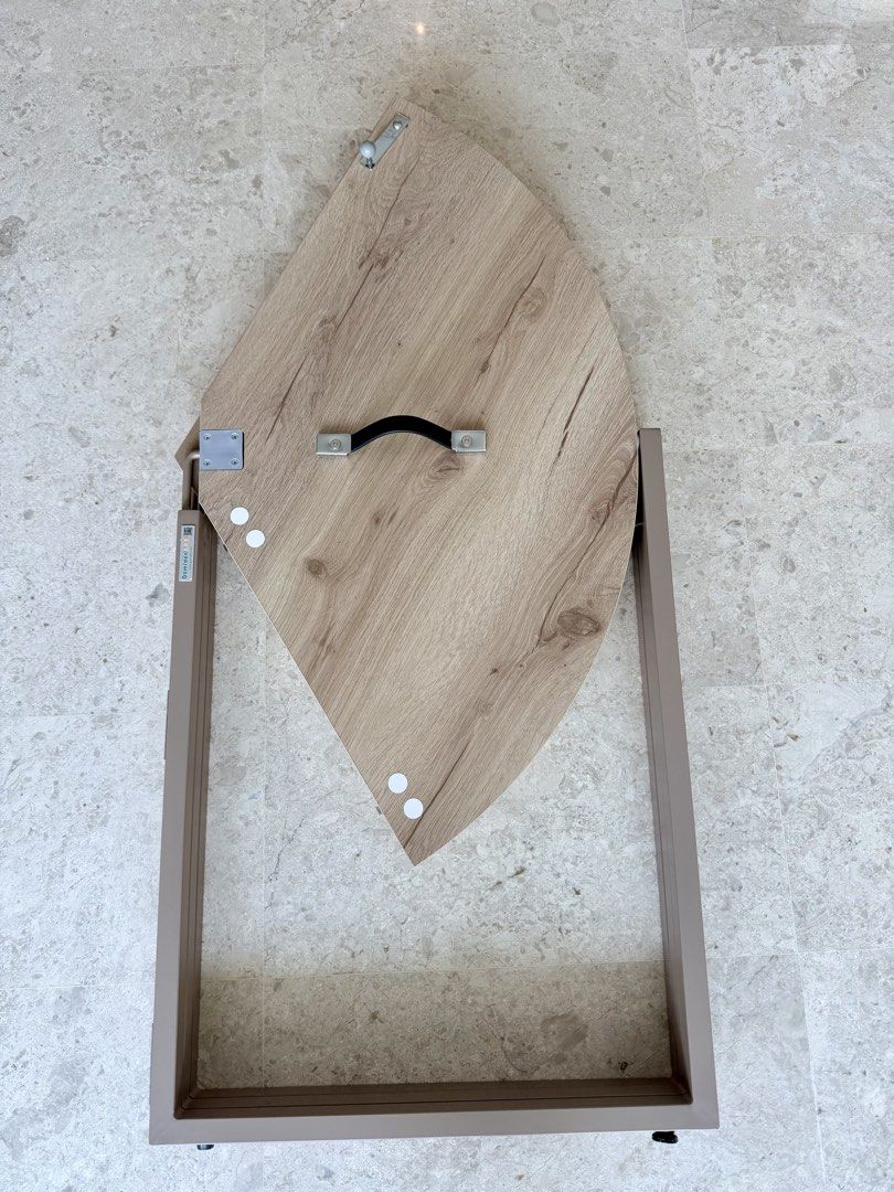 Foldable dining table (Category: Tables & Sets) located in Singapore. Submitted by emr001 (Listing ID 1454070335, Image 3). Description: - wooden style foldable dining table -round dimention 110cm -height 76cm -like new -good condition Pick up only.
