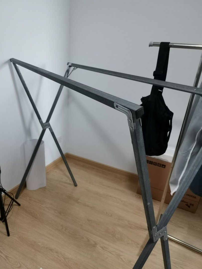 Foldable rack (Category: Shelves, Cabinets & Racks) located in Klang. Submitted by jyhow6 (Listing ID 1454028628, Image 2). Description: - Dark grey folding rack - Compact and easy to store - Sturdy frame workspace - Feel free to ask any questions!.