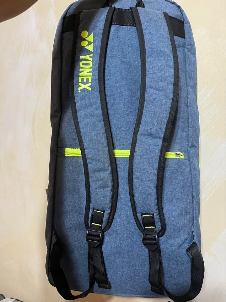 For Sale: Yonex Badminton Backpack (Category: Backpacks) located in Quezon City. Submitted by jacobrapha43810 (Listing ID 1454100226, Image 2). Description: ✔ Spacious main compartment ✔ Separate racket compartment ✔ Seperate side shoe compartment ✔ Front accessory pocket ✔ Side bottle/shuttle pocket ✔ Clean interior and exterior ✔ Good condition Minor cosmetic issue on one back zipper but still working (shown in photos) other compartments work p
