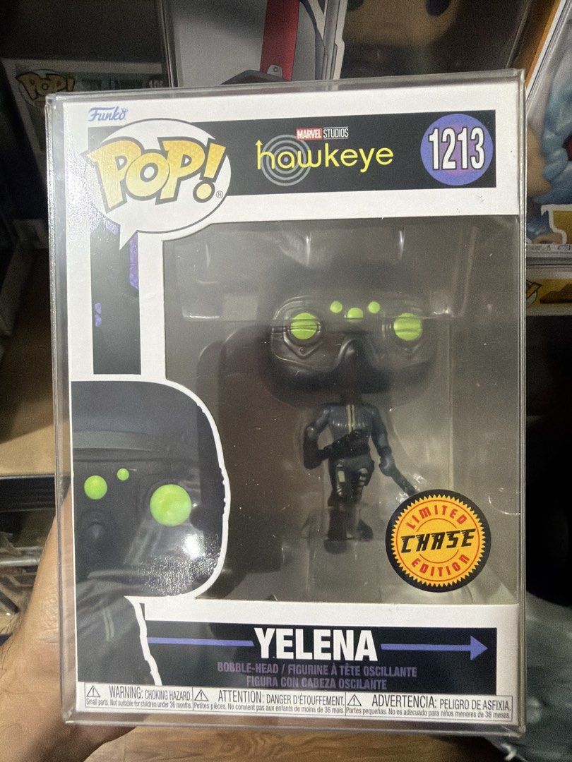 Funko Pop! Yelena Chase #1213 (Category: Designer & Blind Box Toys) located in Taguig. Submitted by migsonpops (Listing ID 1454111917, Image 1). Description: 📦 Includes a used protector 📸 PM me for additional photos. 🚚 Shipping via Lalamove or LBC (shipping fee to be shouldered by the buyer). 💳 Payment via GCash. 📍 Meetup or pickup: Taguig City.