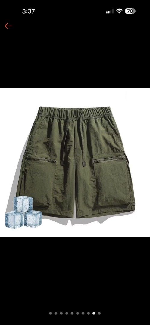 Green Cargo Short (Category: Shorts) located in Cavite. Submitted by rrppreloved (Listing ID 1454073933, Image 3). Description: Used once Can fit up to 27in waistline.