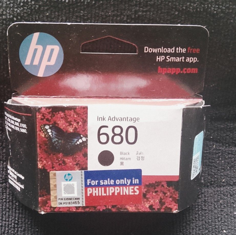 HP Ink Advantage 680 Ink (Category: Printers, Scanners & Copiers) located in Las Pinas. Submitted by simply.sweets (Listing ID 1454077428, Image 3). Description: - Original HP Ink Advantage 680 Black Ink Cartridge - For use with HP printers (Philippines) - Please verify compatibility with your printer model before purchasing - Photos show actual item condition - Sold as is.