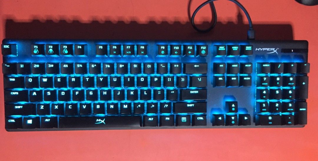 HyperX Alloy Origins Compact Mechanical Gaming Keyboard (Category: Computer Keyboard) located in Quezon City. Submitted by sznn1111 (Listing ID 1454053375, Image 3). Description: - HyperX Alloy Origins Mechanical Keyboard - Durable full aluminum body - Compact design, fits any desk - Customizable RGB lighting effects - Compatible with PC, PS4, and Xbox Series X|S - Detachable USB-C cable included - Ideal for both gaming and typing.