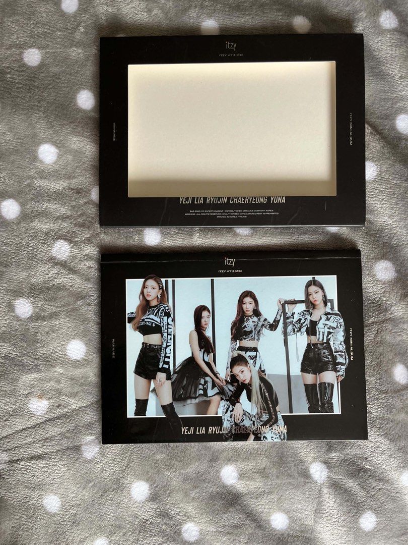 ITZY IT’Z ME: 2ND MINI ALBUM (IT’Z VERSION) (Category: CDs & DVDs) located in Manila. Submitted by fran.x (Listing ID 1454024785, Image 2). Description: Inclusions: Photobook Frame Sleeve ! NO COVER POSTCARD, CD, AND PHOTOCARD ! NOTE: In Good Condition (see picture for details).
