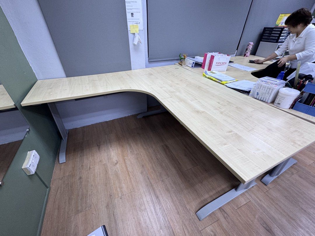 L shape Table (Category: Tables & Sets) located in Kuala Lumpur. Submitted by austinloh30-23729 (Listing ID 1454024439, Image 2). Description: L-Shaped Office Table for Sale – Used & Well-Maintained (Sunway) | Only 4 Units Available Maximize your workspace with our L-shaped office tables, designed to provide more working space, better organization, and improved productivity. We have 4 units available in used but well-maintained condition, making 
