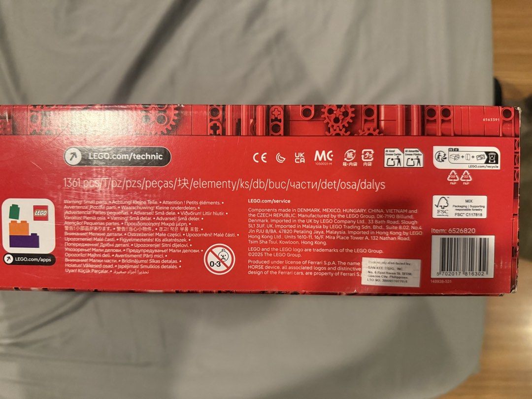 Lego Technic Ferrari F1 Sf-24 (Category: Lego & Building Sets) located in Muntinlupa City. Submitted by lc_03 (Listing ID 1454157235, Image 3). Description: Brand new and unopened gift .