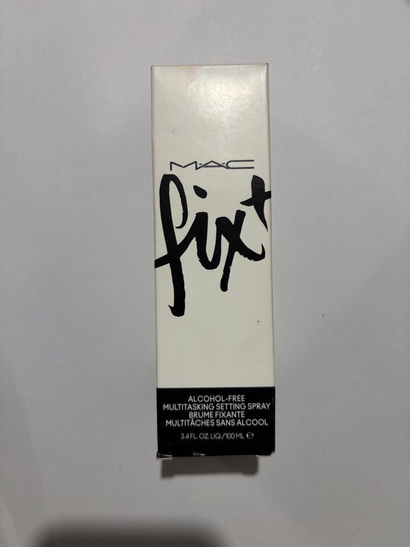 MAC Fix+ Alcohol-Free Multitasking Setting Spray 100ml (Category: Makeup) located in Makati City. Submitted by yoursthriftly (Listing ID 1454171013, Image 2). Description: ✨MAC Fix+ Setting Spray✨ - 100ml bottle - Alcohol-free formula - Multitasking: sets makeup or refreshes skin - Includes original box Note: USED (sprayed once) ₱999 📍Makati.