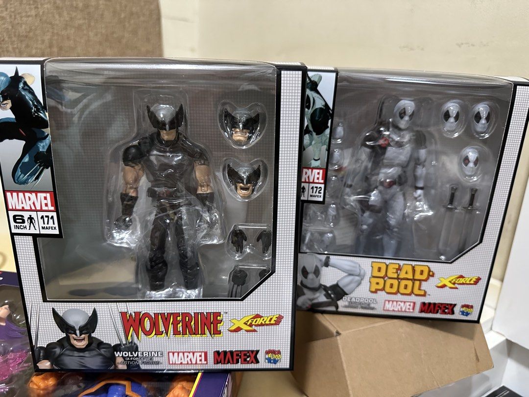 MAFEX Marvel Wolverine & Deadpool X-Force Action Figures (Category: Figurines & Statues) located in Mandaluyong City. Submitted by kups96 (Listing ID 1454143305, Image 1). Description: - MAFEX Wolverine X-Force Action Figure (6-inch scale) - 7900php - MAFEX Deadpool X-Force Action Figure (6-inch scale) - 7900php - Both figures are brand new and sealed in original packaging. - pm for inquiries - Meetups Edsa Shang / SM Megamall - delivery by lalam