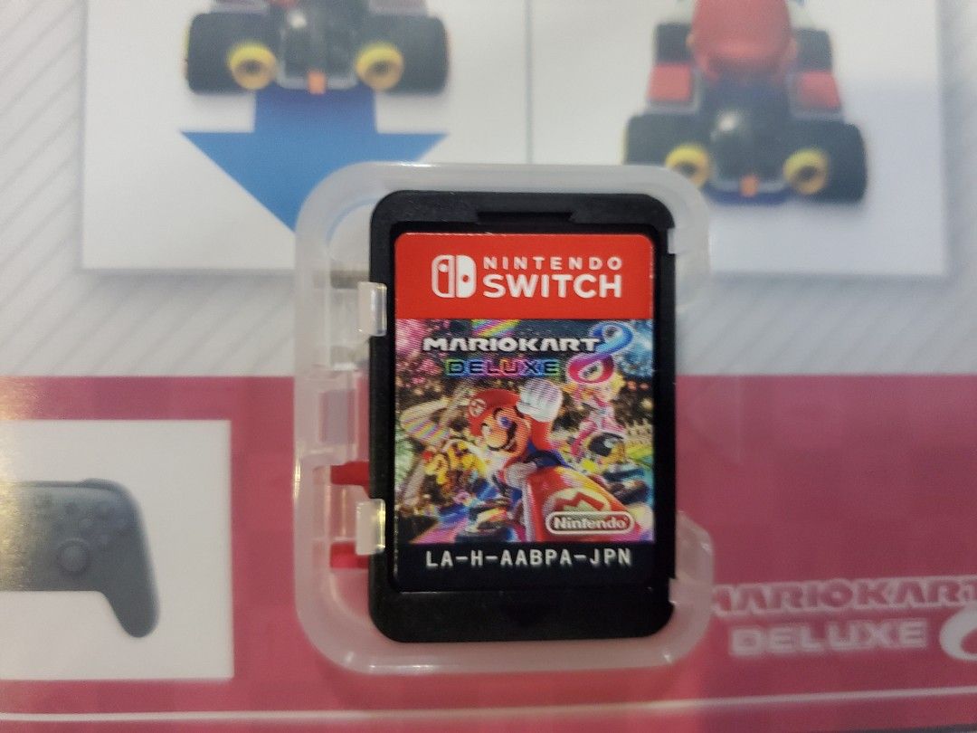 Mario Kart 8 Deluxe for Nintendo Switch (Category: Nintendo) located in Santa Rosa. Submitted by aeonkraft2026 (Listing ID 1454014944, Image 3). Description: Race with Mario and friends anytime, anywhere! Burn rubber across Mushroom Kingdom raceways—underwater, in the sky, upside-down in zero-g, and past the finish—for the win! Get revved up for local multiplayer*, online** in-game tournaments, a revamped battle mode, and more! Stay fresh in the 