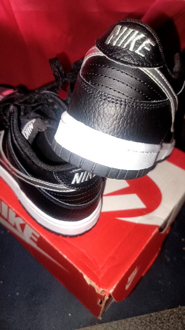 Nike Dunk Low NBA 75th Anniversary Spurs (GS) (Category: Sneakers) located in Quezon City. Submitted by gilira (Listing ID 1454152085, Image 3). Description: - Nike Dunk Low GS - Colorway: Black/Chrome-Iron Grey-White - Size: 5Y (Youth) - Condition: Brand new, includes original box - Style: Classic, versatile for everyday wear.