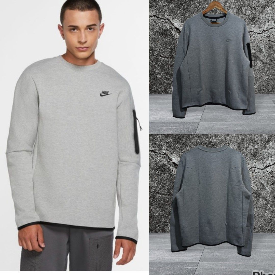 Nike Tech Fleece Crewneck Sweatshirt (Category: Coats, Jackets and Outerwear) located in Calatagan. Submitted by lyvertabora (Listing ID 1453820464, Image 1). Description: Dimension:L-26.5 W-22 colorate-9.7/10 issue:sa rubber logo at Yung 2 pinhole see last two picture needwas.