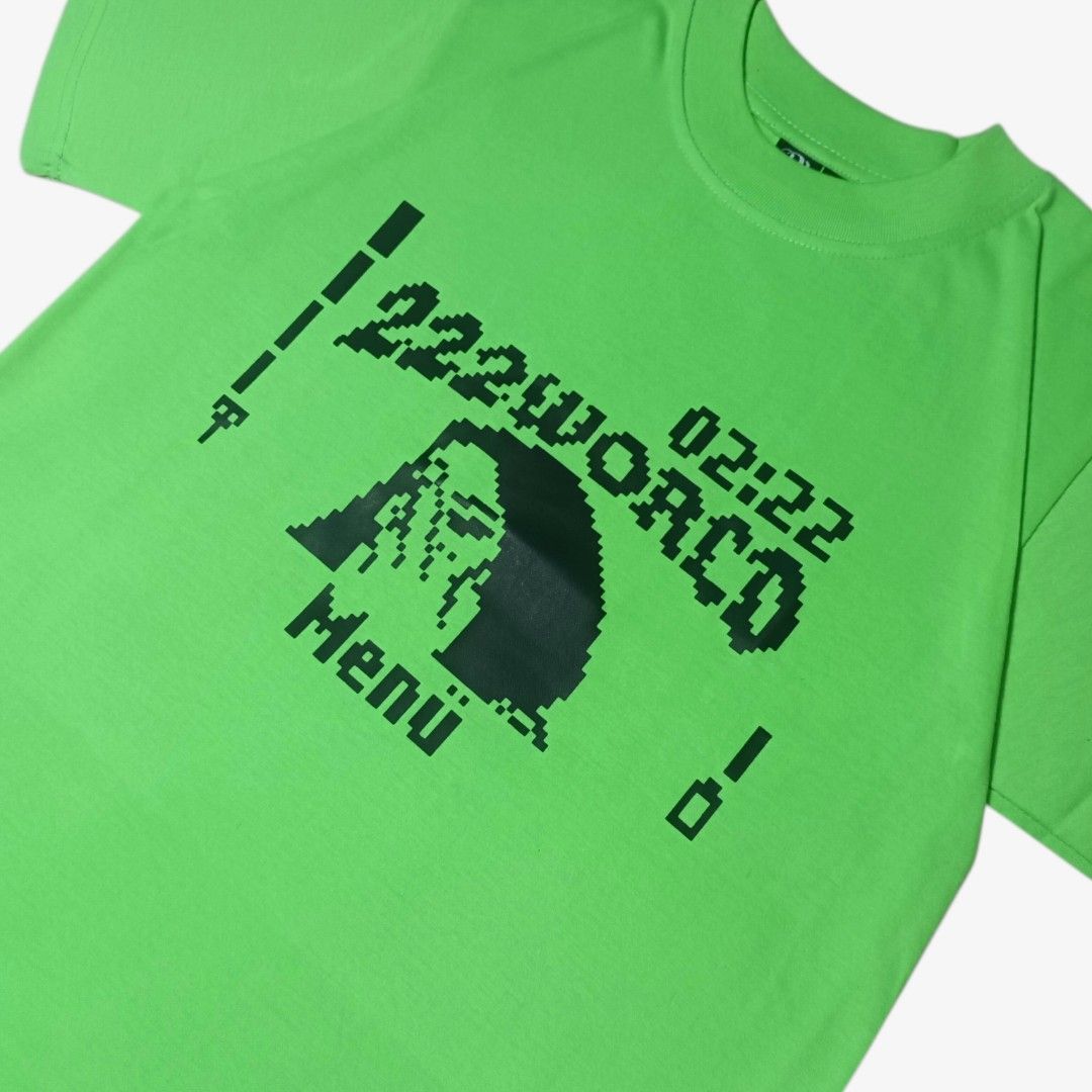 NOKIA SPOOF TEE IN NEON GREEN (Category: Tshirts & Polo Shirts ) located in Manila. Submitted by 222worldph (Listing ID 1452390904, Image 2). Description: • Premium 240gsm CVC cotton • Soft, heavyweight & breathable fabric • Premium digital print with vibrant, long-lasting colors • Rib knit crew neck collar • Double-needle stitching on neckline, sleeves & bottom hem.