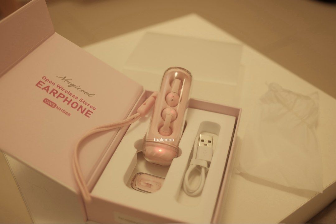 Norgicool Open Wireless Stereo Earphones (Category: Earphones) located in Quezon City. Submitted by tuolemon (Listing ID 1454184612, Image 1). Description: • Used only once • Excellent condition (10/10) • No issues, works perfectly • Includes: * Original box * Charging cable * Wrist strap • Clean and sanitized • Ready to use RFS: Used it only once after I thought I had lost my old earphones. Ended up finding them, so I no longer need this. Price 