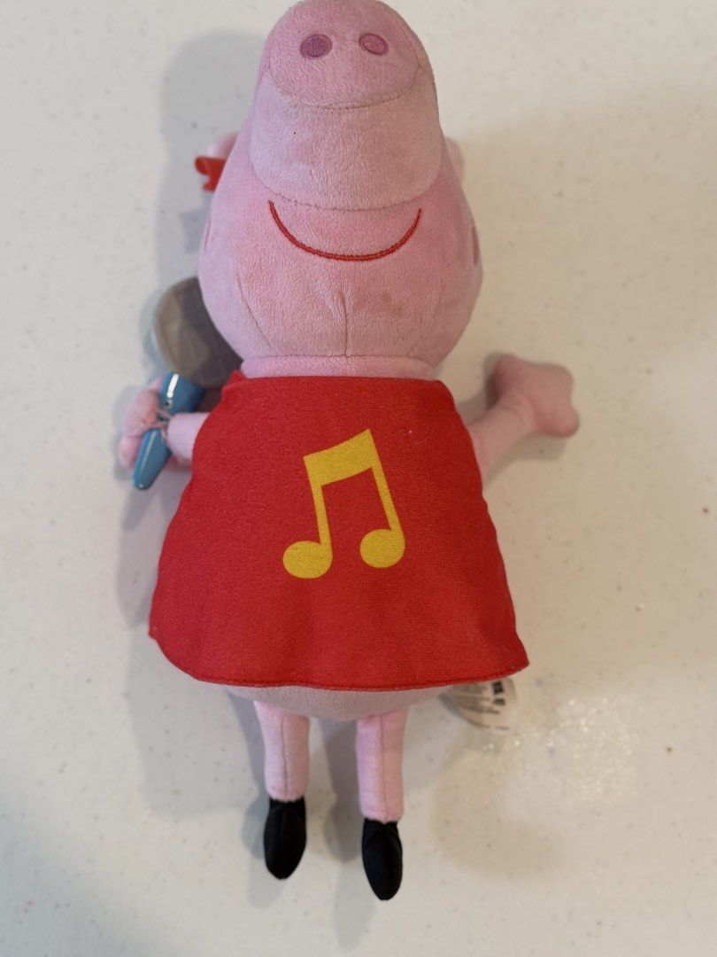 Peppa Pig Singing Plush Toys 11inch (Category: Plushies & Soft Toys) located in San Juan City. Submitted by knickscorner (Listing ID 1454088846, Image 3). Description: 11” plush toys 3 songs Slightly used No box P1200 .