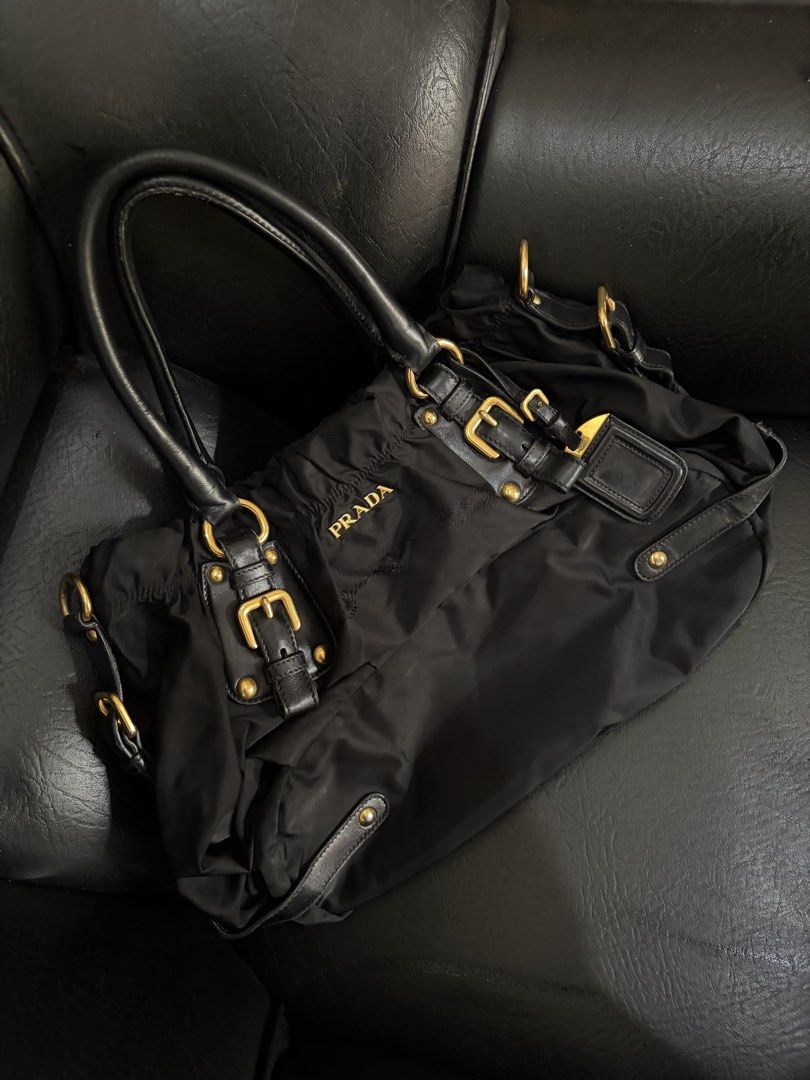 Prada Tessuto Gaufre (Ruched/Gathered) (Category: Luxury Bags & Wallets) located in Enrique B. Magalona (Saravia). Submitted by jmjnsyxrealvntg (Listing ID 1454135788, Image 2). Description: Authentic Prada Almost Brand new No issue .