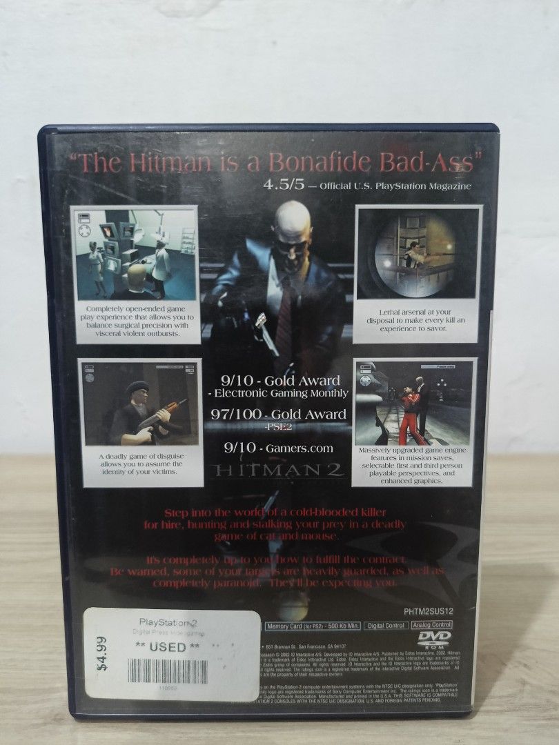 PS2 Hitman 2 (Category: PlayStation) located in Cavite. Submitted by bodega_ni_kiks11 (Listing ID 1454132089, Image 2). Description: PS2 Game For Sale tested and working NTSC-U/C (US Version) Hitman 2 ₱700 📍Loc: Imus,Cavite 🛵Mode of Delivery: Gogo xpress and J&T 💸Gcash payment ❌No Reservation/No LBC COD/Cop.