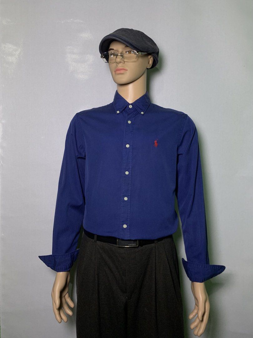 Ralph Lauren Polo Button Down Long sleeve Navy Blue (Category: Luxury Apparel) located in Manila. Submitted by macadr1p (Listing ID 1454157499, Image 1). Description: RALPH LAUREN Dimes: 21x29 Best fit: M/L Color rate: 10/10 Condition: Like new - no issues - Complete tags - Color not faded at all - Collar not faded - No sign of usage - High quality Fabrics - OVERALL💯 ✔ Premium fabric for all-day comfort ✔ Clean and versatile style ✔ Classic and 
