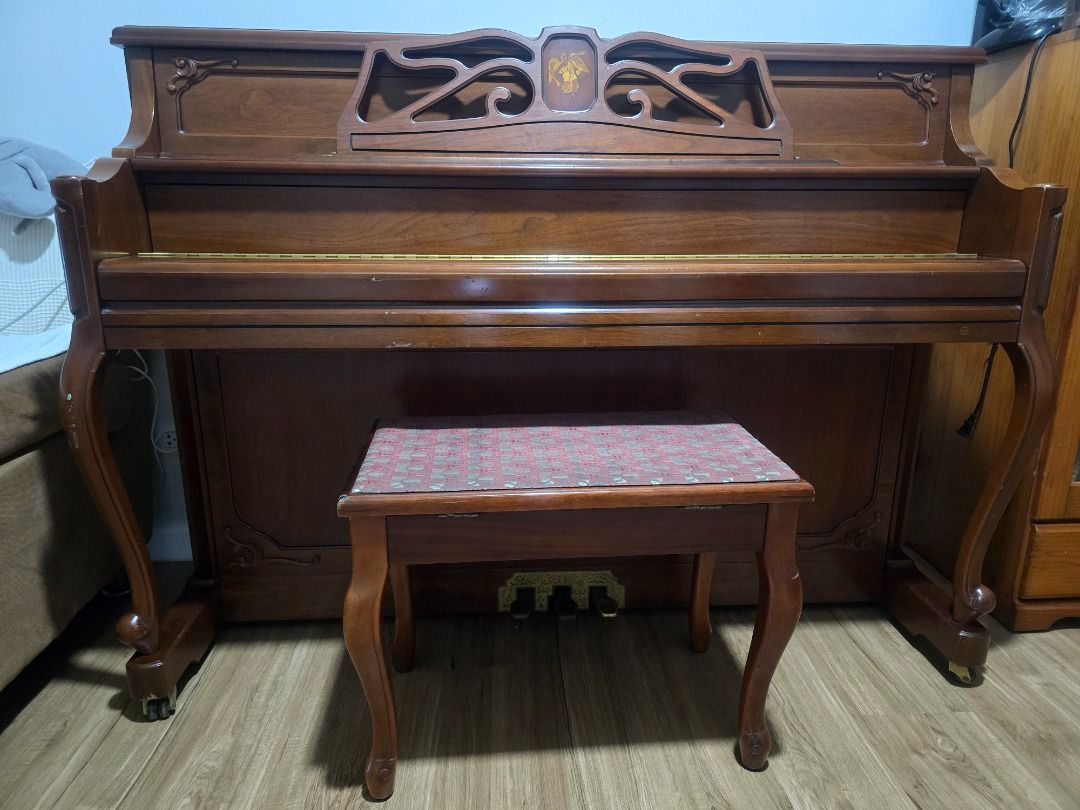 Samick Upright Piano (Made in Korea) (Category: Musical Instruments) located in Pasig City. Submitted by zenriver_aa9a49 (Listing ID 1454091848, Image 1). Description: =Brand: Samick (Top-tier, well-known brand made in Korea) =Condition: Good condition, strictly used at home. It has some minor scratches due to normal use (visible upon close inspection), but it works perfectly. =Recommendation: This is highly recommended for anyone who wants to le