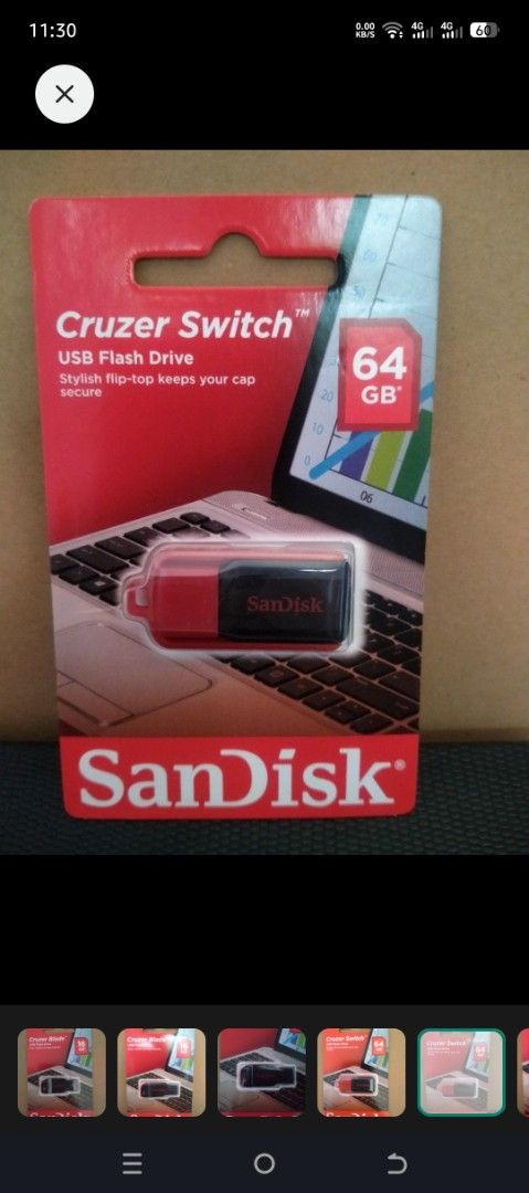 SanDisk Cruzer Blade & Cruzer Switch USB Flash Drives (Category: Hard Disks & Thumbdrives) located in Manila. Submitted by areb25 (Listing ID 1454159538, Image 2). Description: - SanDisk 16GB Cruzer Blade USB Flash Drive 200 - SanDisk 64GB Cruzer Switch USB Flash Drive 290 - Reliable and easy storage solutions - Ideal for transferring files and backing up data - Cruzer Switch features a stylish, secure flip-top cap.