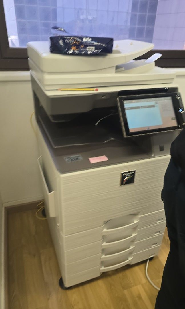 Sharp Multifunction Printer Copier Scanner (Category: Printers, Scanners & Copiers) located in Singapore. Submitted by ishrathnaseem123 (Listing ID 1454073138, Image 3). Description: - Sharp multifunction printer - Functions: Print, Copy, Scan - Easy-to-use touchscreen interface - Ideal for office - Power cord included.