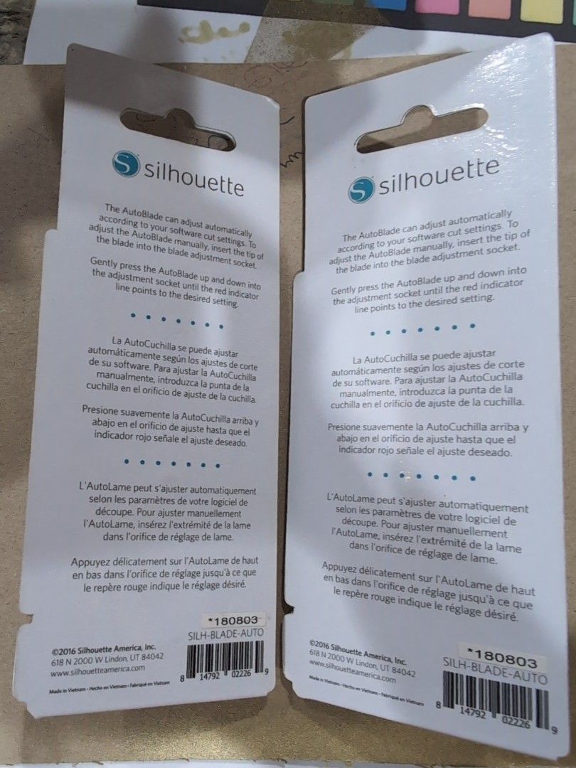 Silhouette AutoBlade (Type A) (Category: Craft Supplies & Tools) located in Silang. Submitted by akalcol (Listing ID 1454119983, Image 2). Description: - Brand: Silhouette - Model: AutoBlade (Type A) - Condition: Brand new - Compatibility: Silhouette cutting machines - Feature: Automatic blade adjustment - Plotter / Cutter Blade 700ea nego for both.