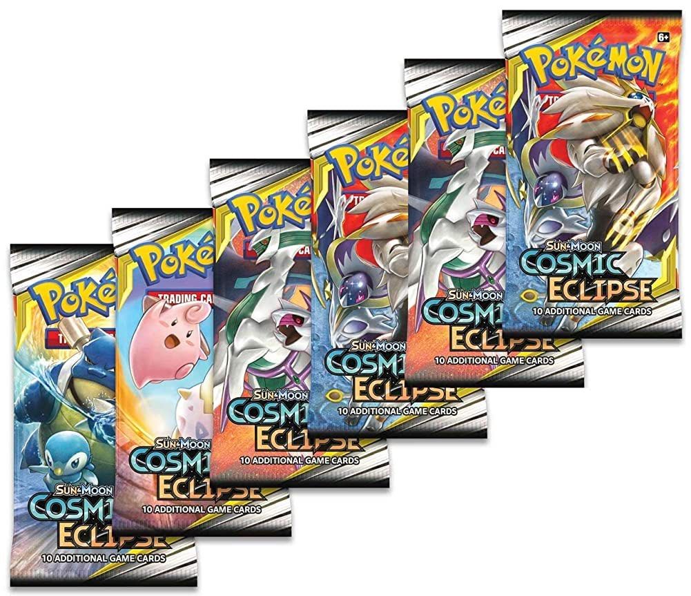 Cosmic eclipse booster pack (Category: Card Packs) located in Singapore. Submitted by ken.tcg (Listing ID 1454087463, Image 1). Description: Cosmic eclipse booster pack $125 per.