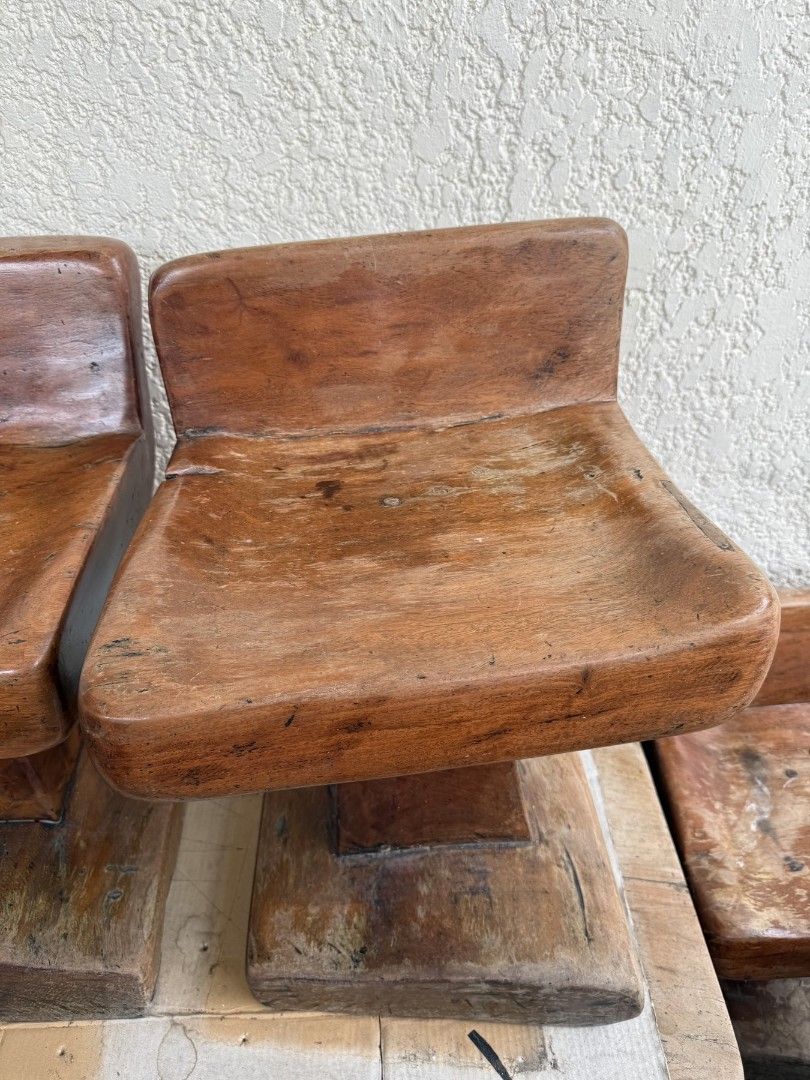 Solid wood Molave 2 chair and table (Category: Chairs) located in Marikina City. Submitted by soundmusic (Listing ID 1454093358, Image 2). Description: - Solid Molave table and chair set. - Crafted from durable Molave wood. - Features a unique, layered chair design. - Perfect for adding a touch of Filipino craftsmanship to your home. 3 chairs 1 table for revarnishing para mas maganda..