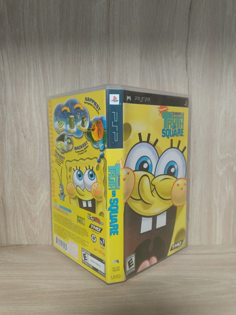 SpongeBob's Truth or Square PSP UMD Game (Category: PlayStation) located in Bauang. Submitted by gamingstation12 (Listing ID 1454188062, Image 3). Description: For Sale PSP UMD Game Spongebob's Truth or Square = Php. 550 Region 1 Complete with Manual Disc Case Condition: 9.5/10 (Good Condition) Price is negotiable Good Condition 💯🔥 Working and Tested 💯🔥 "PAYMENT FIRST POLICY" Shipping Accepted Method of Payment GCASH Palawan Express Cash (Upo
