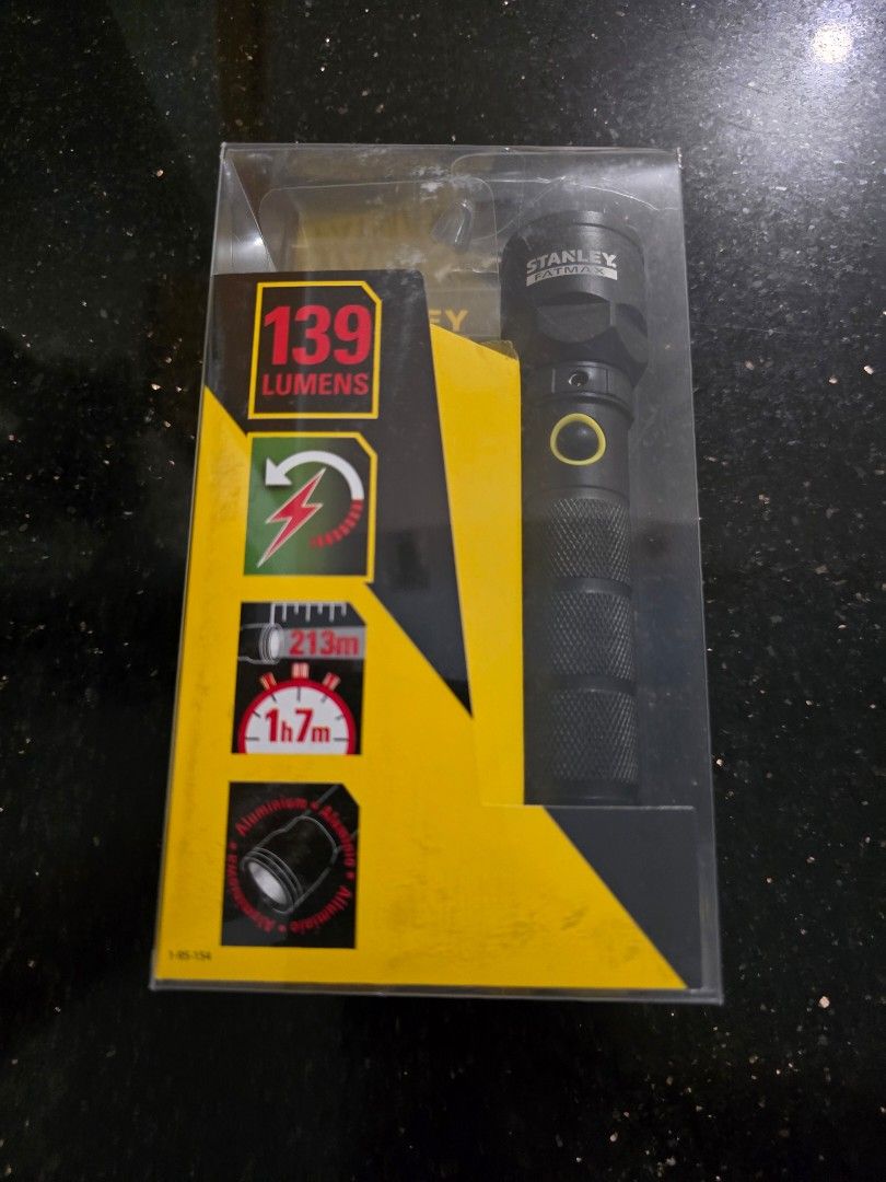 Stanley Fatmax Flashlight (Category: Construction Tools & Equipment) located in Manila. Submitted by matt014 (Listing ID 1454080383, Image 1). Description: FOR SALE: Stanley Fatmax Flashlight 139 Lumens Brand new P2,500.00.