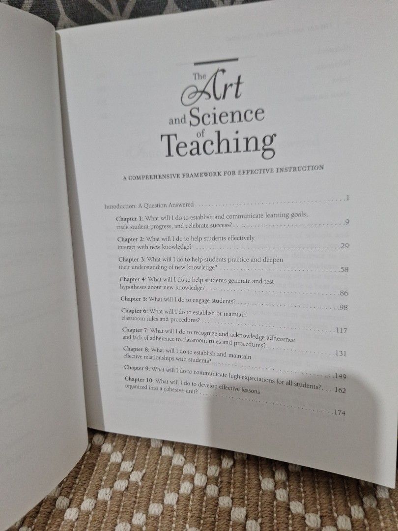 The Art and Science of Teaching (Category: Textbooks) located in Naga. Submitted by bellebargainbox (Listing ID 1454016739, Image 3). Description: Using strategies based on science and research. Contains logical sequences for successful instruction. A great read and reference for students, novice teachers and seasoned ones..