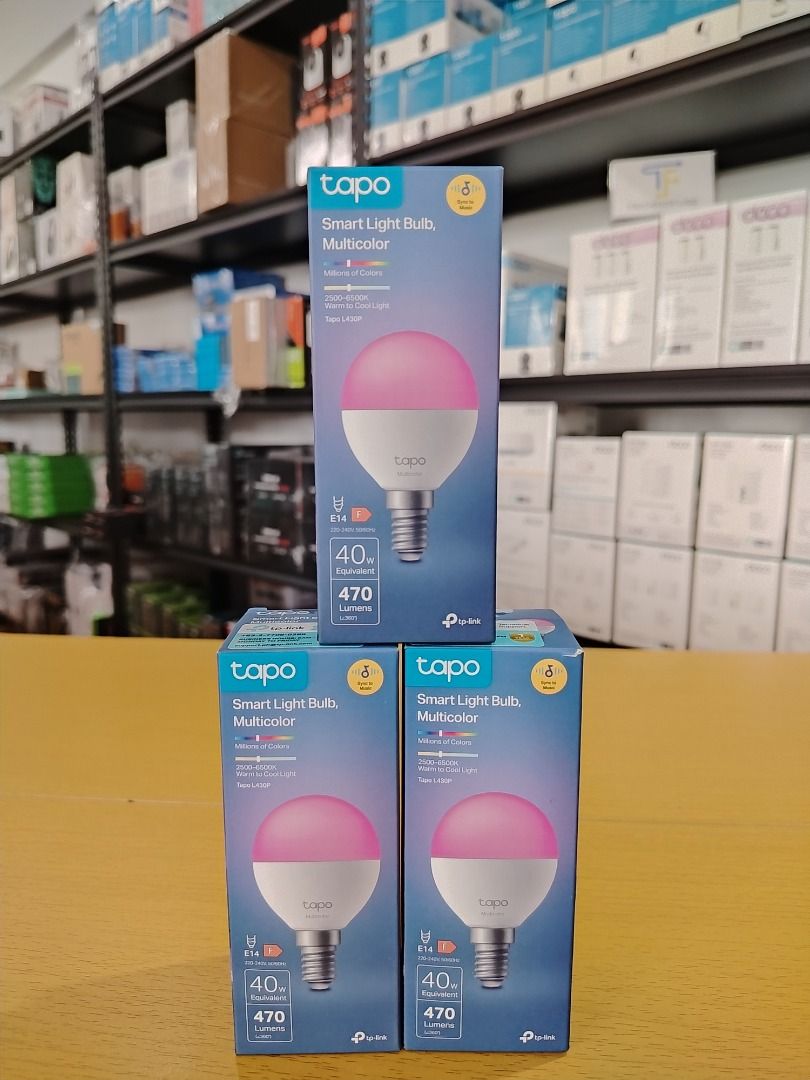 TP-Link Tapo L430C Multicolor Smart Wi-Fi Light Bulb (B38, E14) (Category: Lighting) located in Pasig City. Submitted by technofuseofficial (Listing ID 1454084867, Image 1). Description: TP-Link Tapo L430C Multicolor Smart Wi-Fi Light Bulb (B38, E14) Brand New and Original Items Store Location: 4F Unit 402, 604 Shaw Boulevard, Barangay Kapitolyo, Pasig City Same Day Delivery: - Lalamove delivery within Metro Manila - For walk-ins: Always PM first
