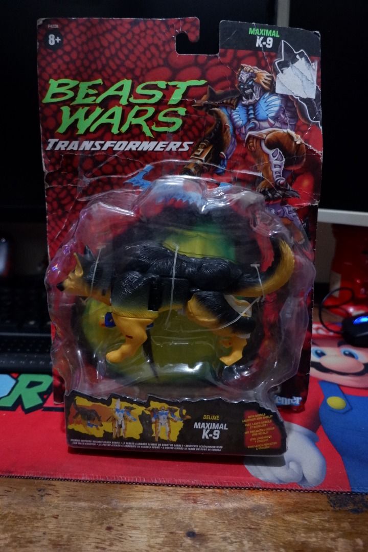 Transformers Beast Wars Maximal K-9 Dog Action Figure (Category: Action & Battle Toys) located in Malabon City. Submitted by jayveetotz (Listing ID 1454034049, Image 1). Description: - Beast Wars Transformers Maximal K-9 action figure - Features the dog character design - Comes in original packaging - Ideal for Transformers collectors -Damage Package box.