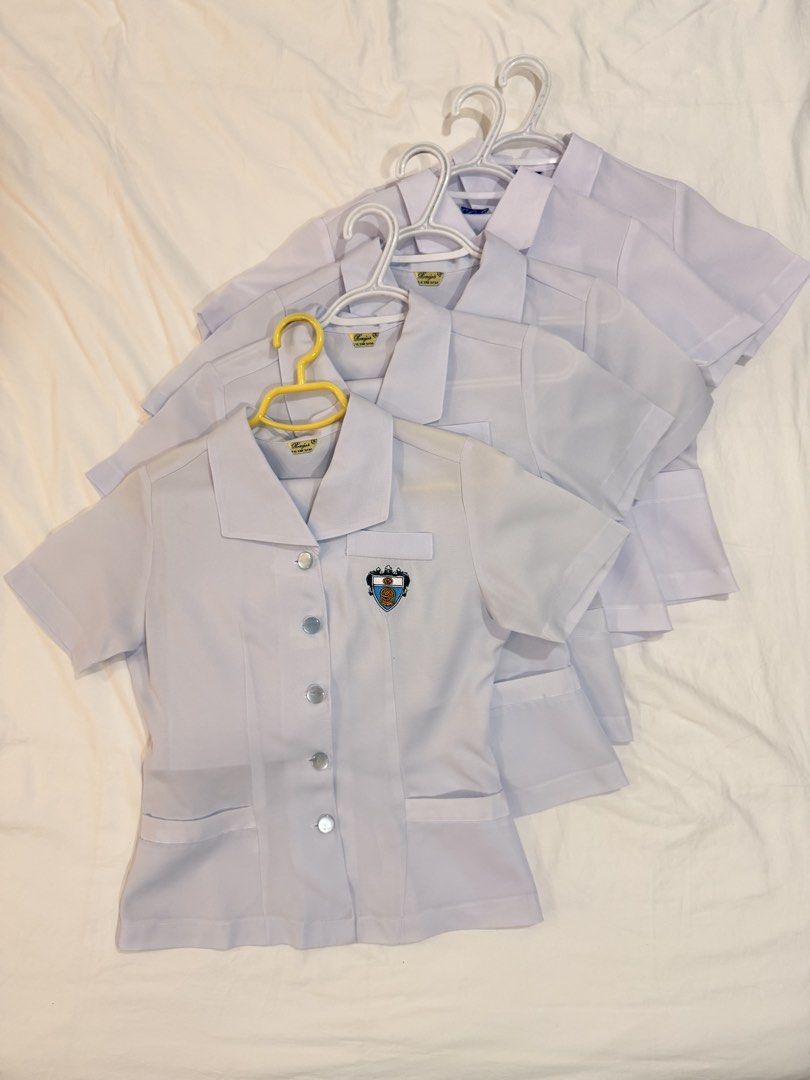 UST COS Uniform Sets - Type A (S) and Type B (XS) (Category: Sets or Coordinates) located in Paranaque City. Submitted by plsbuymystuffplsplspls (Listing ID 1454070653, Image 1). Description: UST College of Science (COS) Uniform Sets Bought from the official supplier - Ronejos Type A Blouse and Skirt in Small - 5 sets Type B Polo and Cargo Pants in XS - 3 sets Type B Polo ONLY in XS - 2 Polos College of Science DBS Lab Gown in Small - 1 (NEVER US