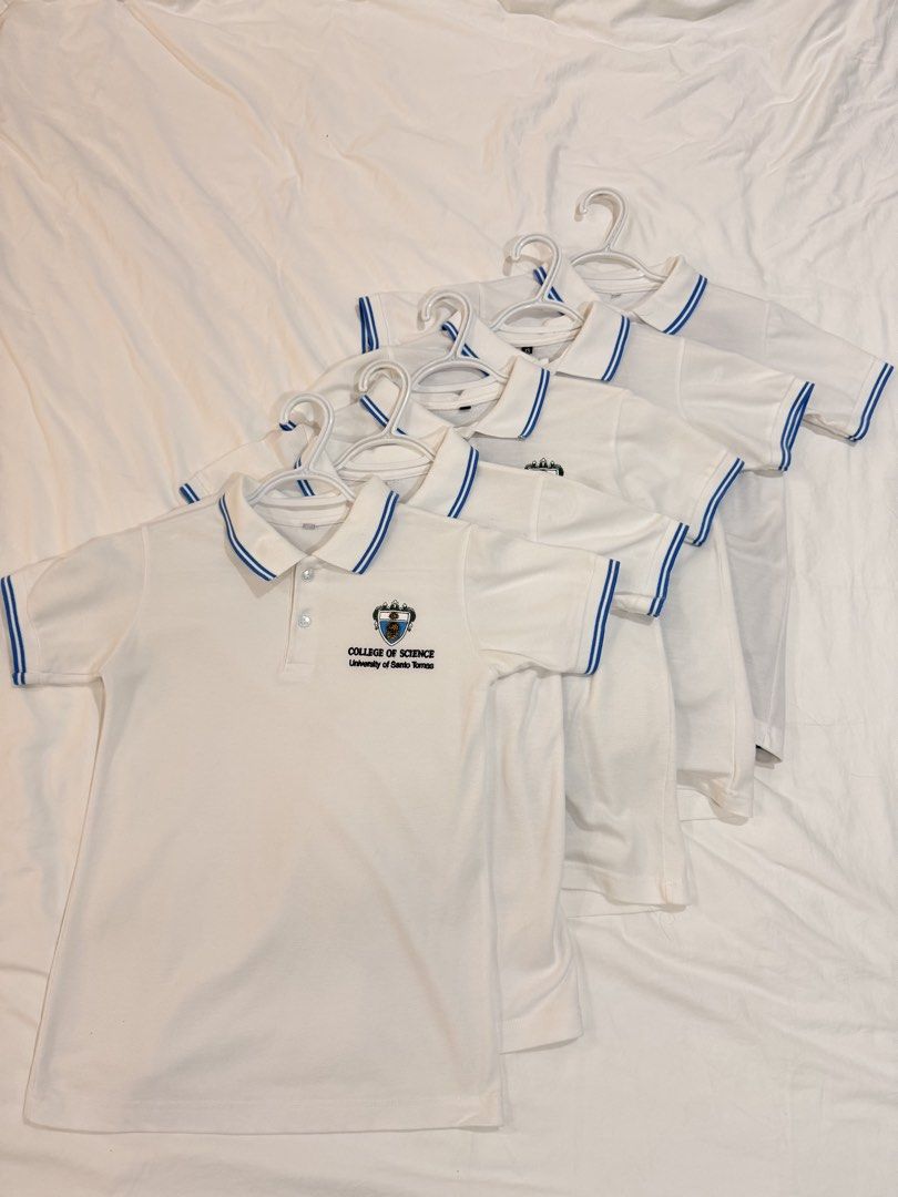 UST COS Uniform Sets - Type B (XS) and Type A (S) (Category: Sets or Coordinates) located in Paranaque City. Submitted by plsbuymystuffplsplspls (Listing ID 1454070087, Image 2). Description: UST College of Science (COS) Uniform Sets Bought from the official supplier - Ronejos Type B Polo and Cargo Pants in XS - 3 sets Type B Polo ONLY in XS - 2 Polos Type A Blouse and Skirt in Small - 5 sets College of Science DBS Lab Gown in Small - 1 (NEVER US