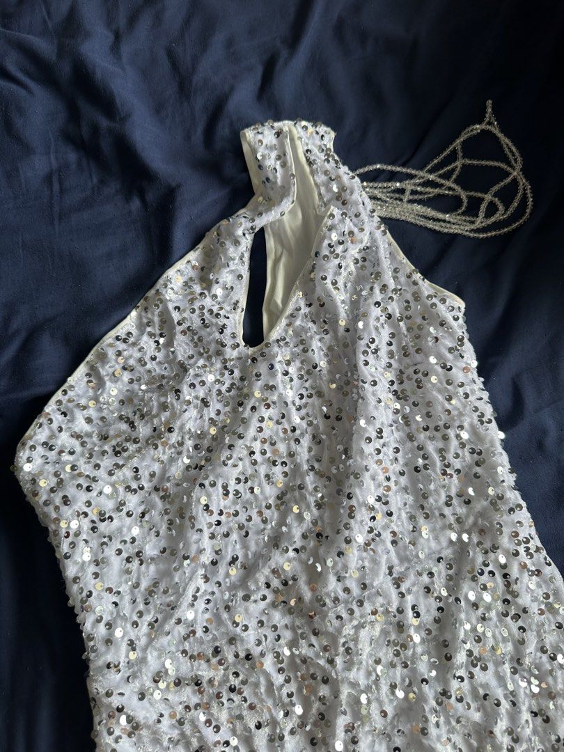 White dress for wedding after party (Category: Evening dresses & gowns) located in Manila. Submitted by aclairesc7 (Listing ID 1454024770, Image 2). Description: Never used. shein bought. size S-M.