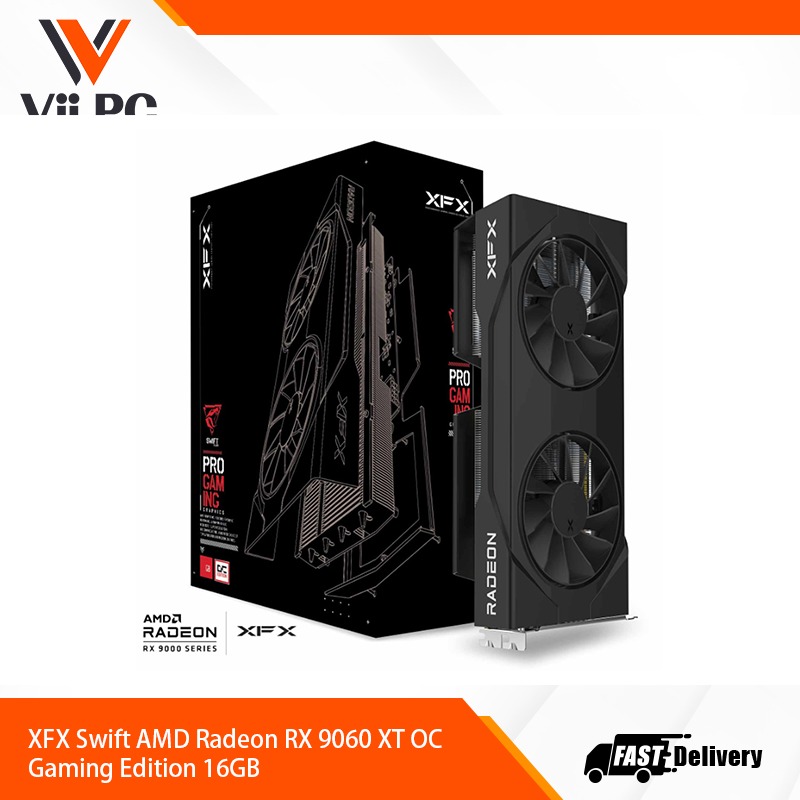 XFX Swift AMD Radeon RX 9060XT OC Gaming Edition 16GB, Computers & Tech ...