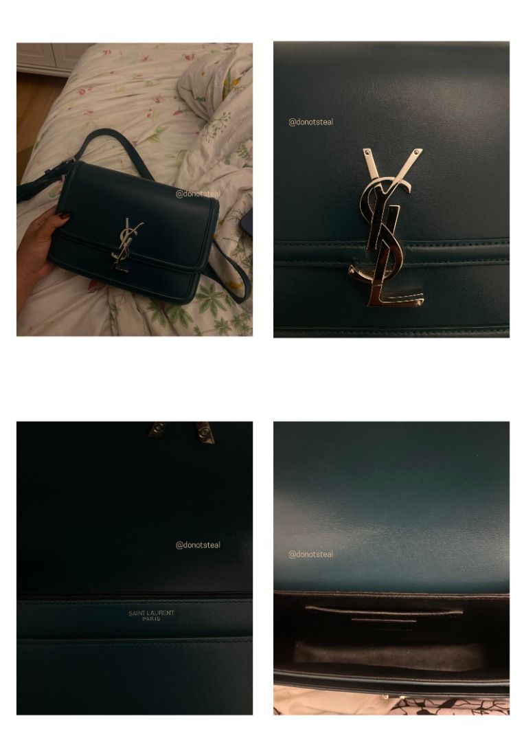 YSL Flap Bag (Category: Luxury Bags & Wallets) located in Bulacan. Submitted by missali___ (Listing ID 1454110601, Image 1). Description: YSL Solferino Teal Box Leather Satchel Pre-loved and in good condition. Used but not abused, with plenty of life left. • Beautiful teal box leather • Price is negotiable for sure buyers • Authentication is not guaranteed, so please purchase at your own discretion • Feel free to message me for more photos, video