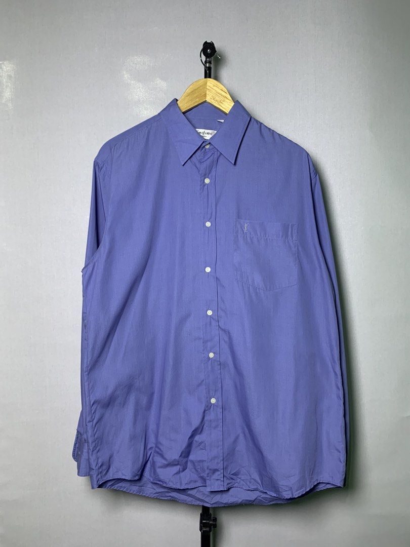 YSL Polo Button Down Long sleeve (Category: Luxury Apparel) located in Manila. Submitted by macadr1p (Listing ID 1454154359, Image 2). Description: YSL Dimes: 23x30 Best fit: XL Color rate: 10/10 Condition: Like new - no issues - Complete tags - Color not faded at all - Collar not faded - No sign of usage - High quality Fabrics - OVERALL💯 ✔ Premium fabric for all-day comfort ✔ Clean and versatile style ✔ Classic and modern color options ✔ Suitab