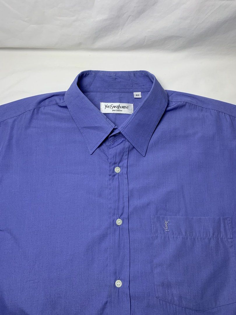 YSL Polo Button Down Long sleeve (Category: Luxury Apparel) located in Manila. Submitted by macadr1p (Listing ID 1454154359, Image 3). Description: YSL Dimes: 23x30 Best fit: XL Color rate: 10/10 Condition: Like new - no issues - Complete tags - Color not faded at all - Collar not faded - No sign of usage - High quality Fabrics - OVERALL💯 ✔ Premium fabric for all-day comfort ✔ Clean and versatile style ✔ Classic and modern color options ✔ Suitab