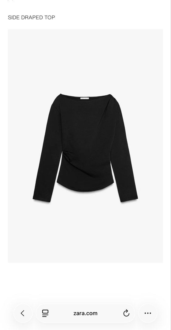 Zara Draped Top in black (Category: Announcements) located in Davao. Submitted by quickootd (Listing ID 1454007306, Image 1). Description: Zara draped top in small so pretty in actual .
