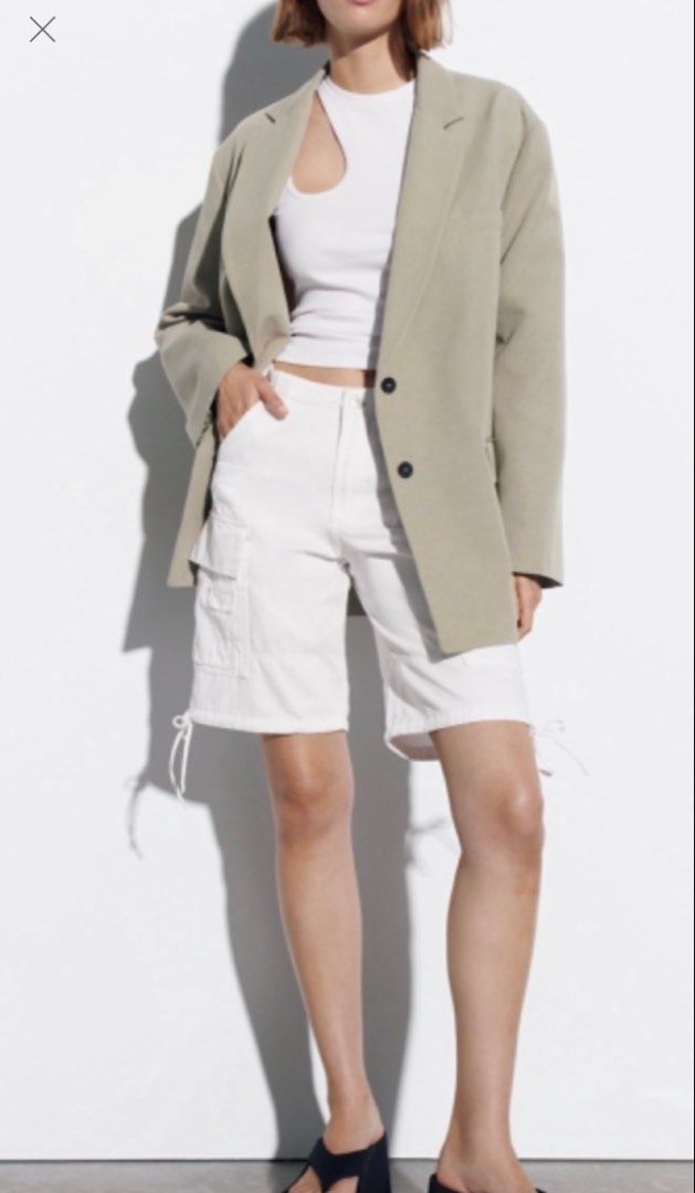 Zara Oversized Linen Blend Blazer (Category: Coats, Jackets and Outerwear) located in Cebu City. Submitted by jad088 (Listing ID 1454038741, Image 2). Description: Size XS - S .