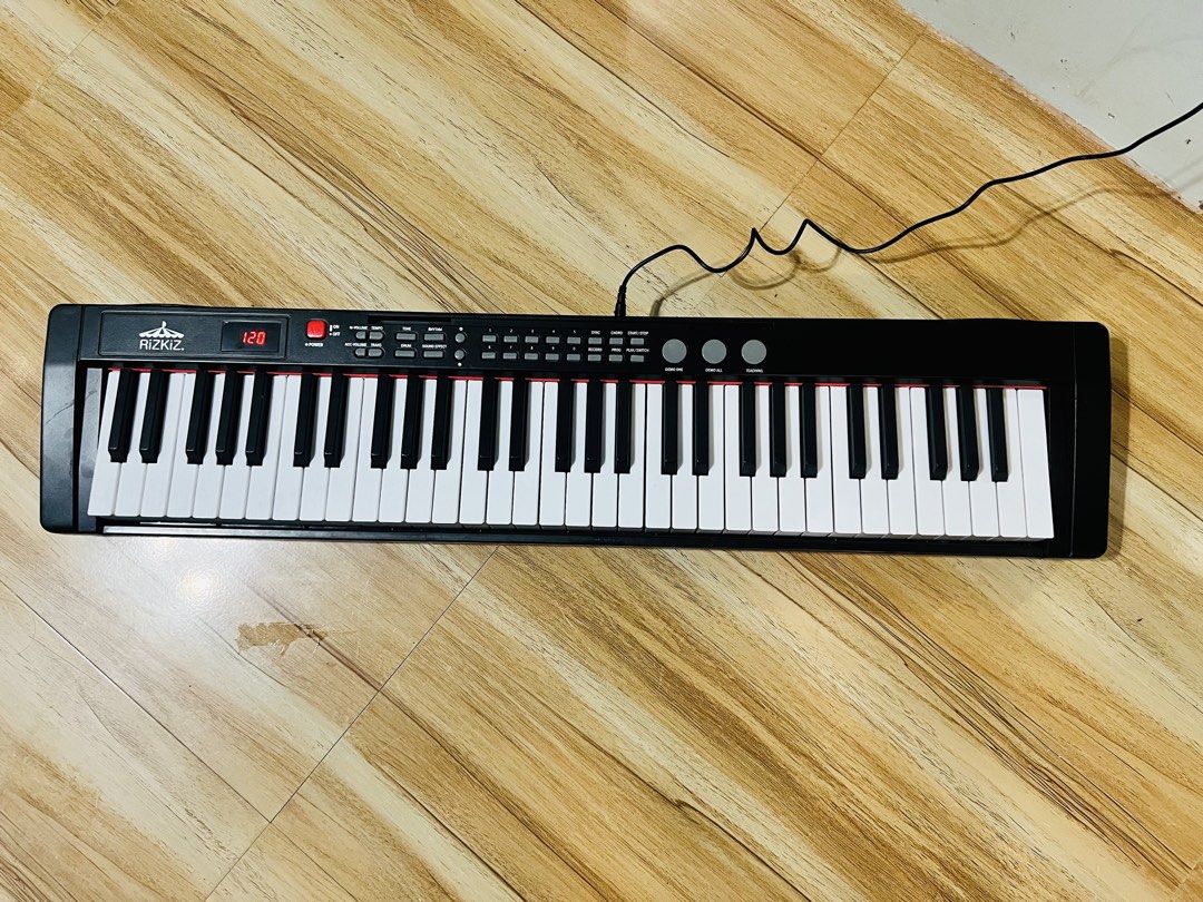 Affordable RiZKiZ 61-Key Slim Type Electronic Keyboard 😍👌🏻 (Category: Musical Instruments) located in Malolos. Submitted by afford.japan (Listing ID 1454293033, Image 1). Description: Affordable RiZKiZ 61-Key Slim Type Electronic Keyboard 😍👌🏻.